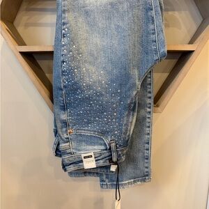 Women’s Light Blue Embellished Jeans